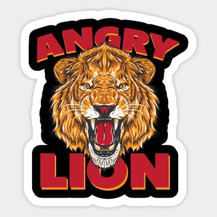 Angry Lion Head Design for all who loves wild animals Sticker